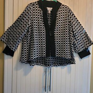 Joseph Ribkoff pop art top VINTAGE , size 12